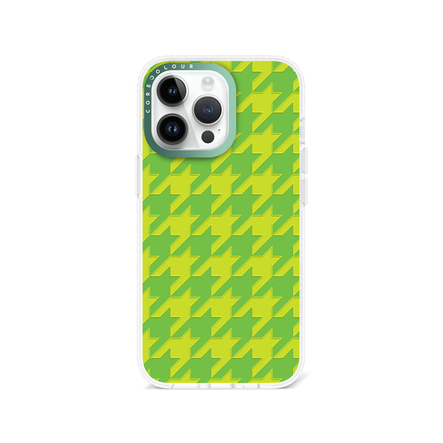 iPhone 13 Pro Green Houndstooth Phone Case Magsafe Compatible - CORECOLOUR AU