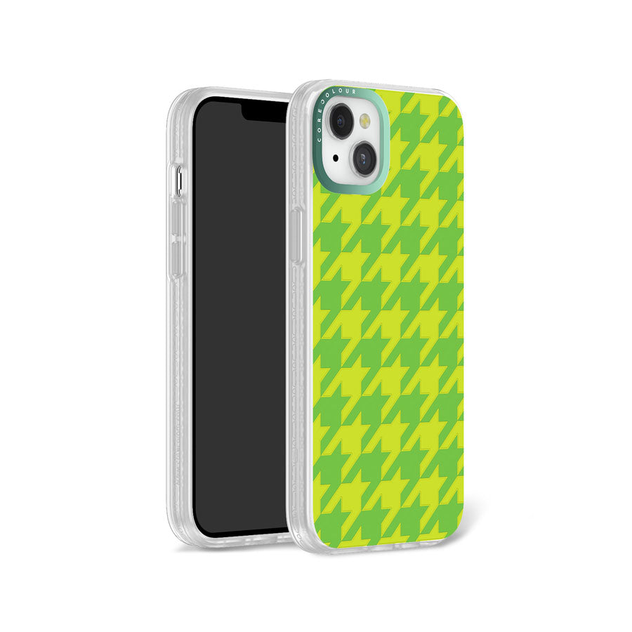 iPhone 14 Plus Green Houndstooth Phone Case Magsafe Compatible - CORECOLOUR AU
