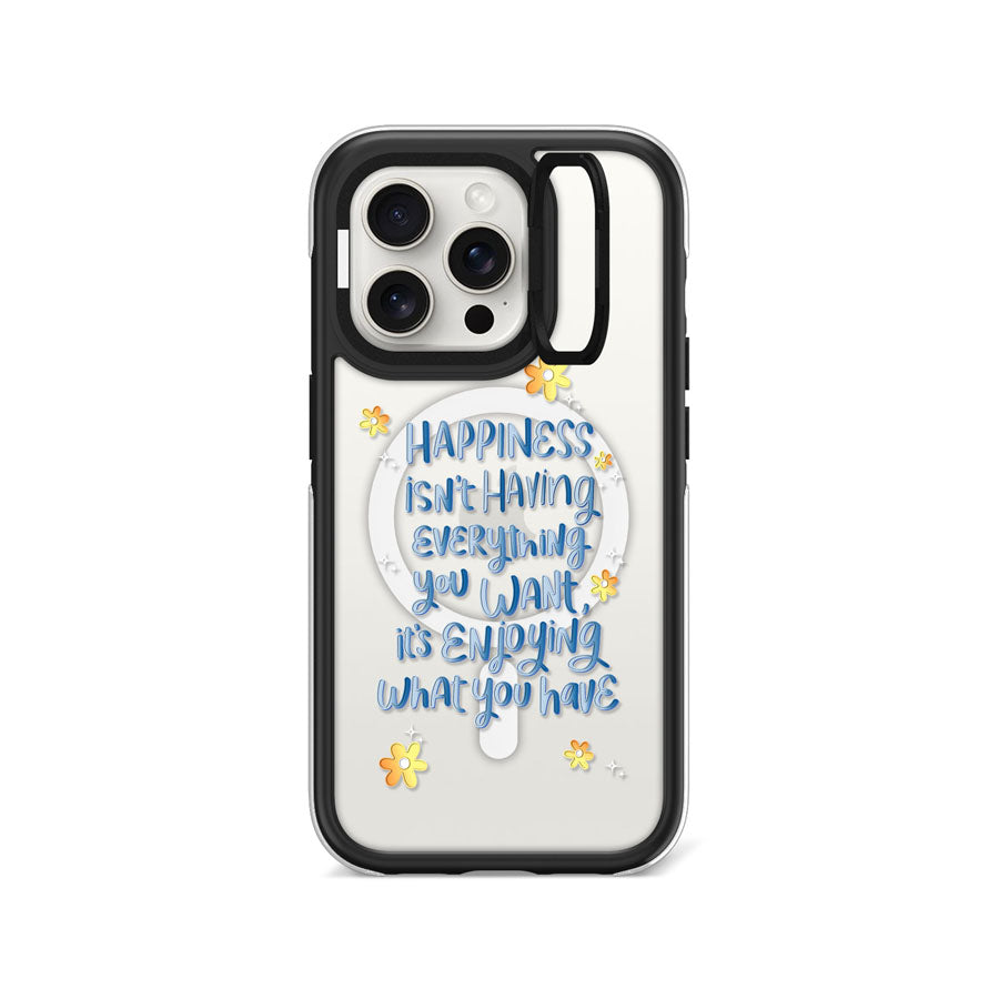 iPhone 15 Pro Enjoy What You Have Ring Kickstand Case MagSafe Compatible - CORECOLOUR AU