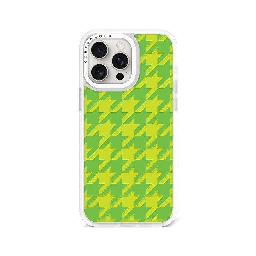 iPhone 15 Pro Max Green Houndstooth Phone Case Magsafe Compatible - CORECOLOUR AU