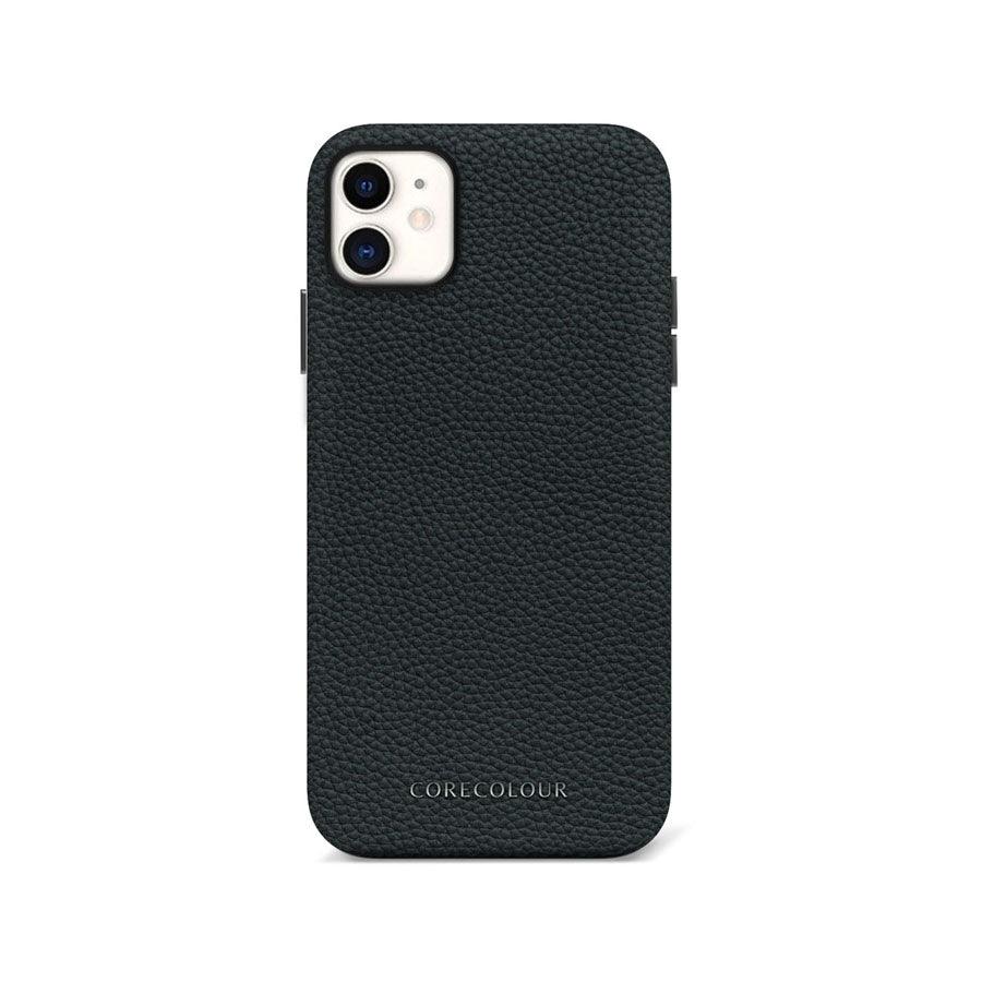 iPhone 11 Black Genuine Leather Phone Case - CORECOLOUR AU
