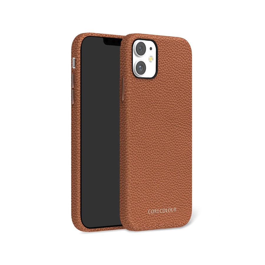 iPhone 11 Brown Genuine Leather Phone Case - CORECOLOUR AU