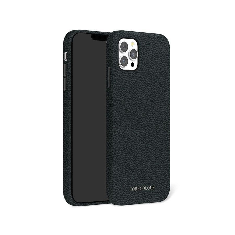 iPhone 11 Pro Max Black Genuine Leather Phone Case - CORECOLOUR AU