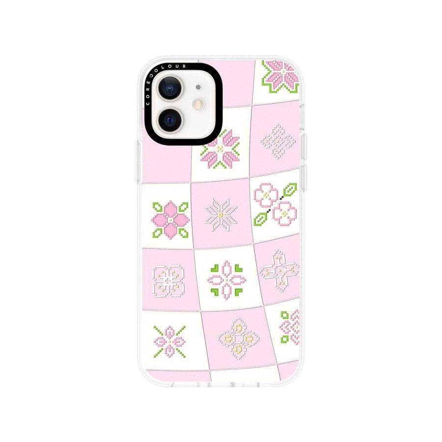 iPhone 12 Cherry Blossom Checker Phone Case MagSafe Compatible - CORECOLOUR AU