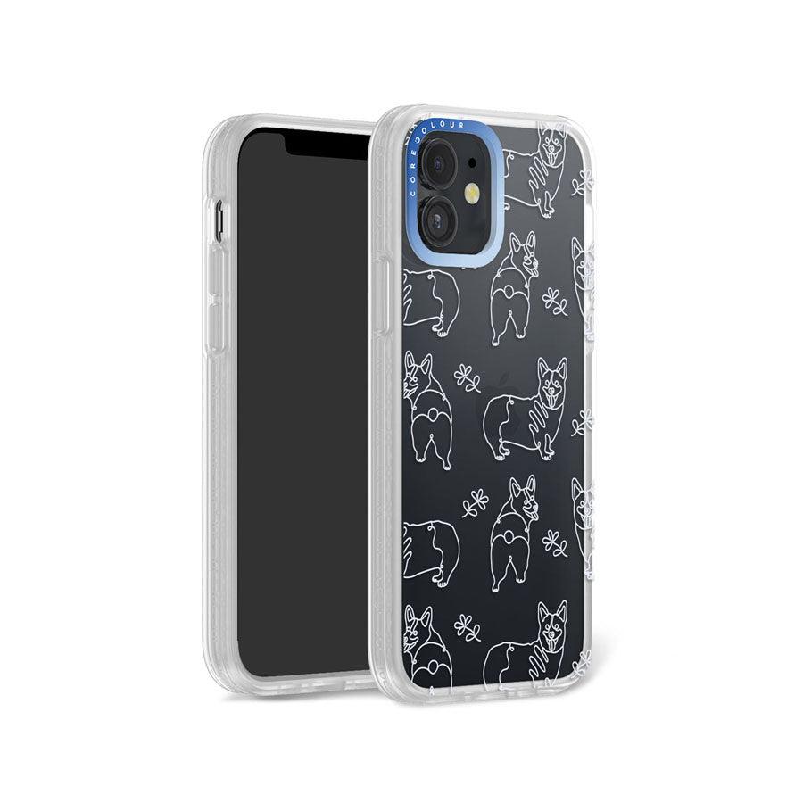 iPhone 12 Corgi Minimal Line Phone Case - CORECOLOUR AU