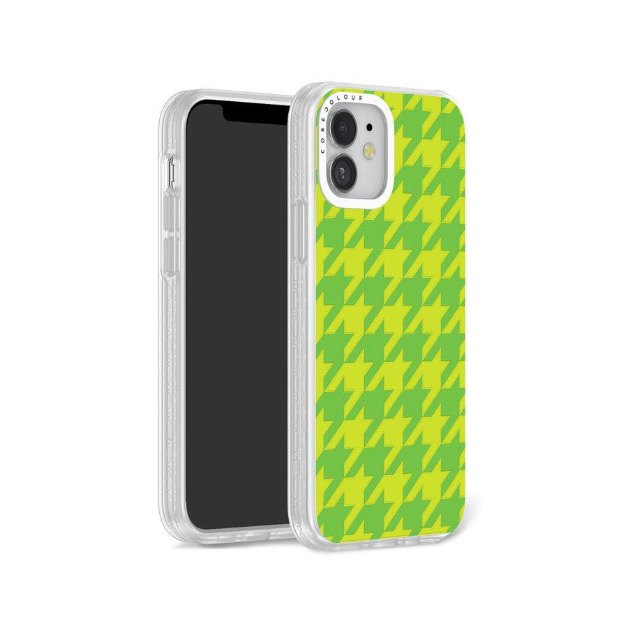 iPhone 12 Green Houndstooth Phone Case - CORECOLOUR AU