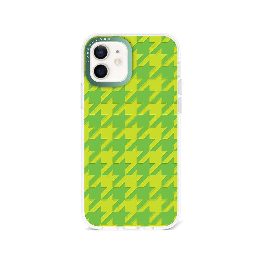 iPhone 12 Green Houndstooth Phone Case - CORECOLOUR AU