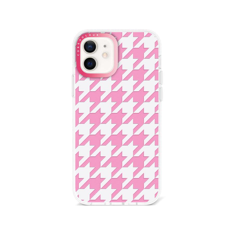 iPhone 12 Pink Houndstooth Phone Case - CORECOLOUR AU