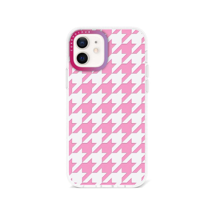 iPhone 12 Pink Houndstooth Phone Case - CORECOLOUR AU