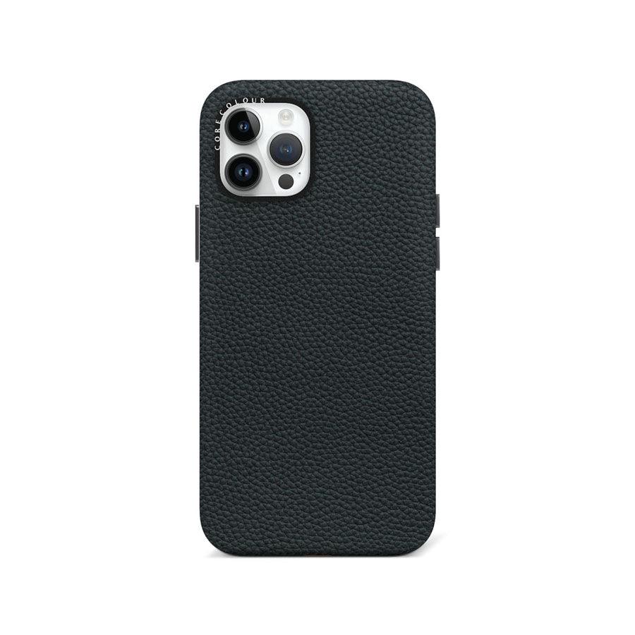 iPhone 12 Pro Black Genuine Leather Phone Case - CORECOLOUR AU