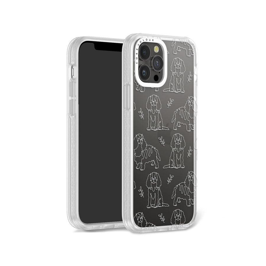 iPhone 12 Pro Cocker Spaniel Minimal Line Phone Case - CORECOLOUR AU
