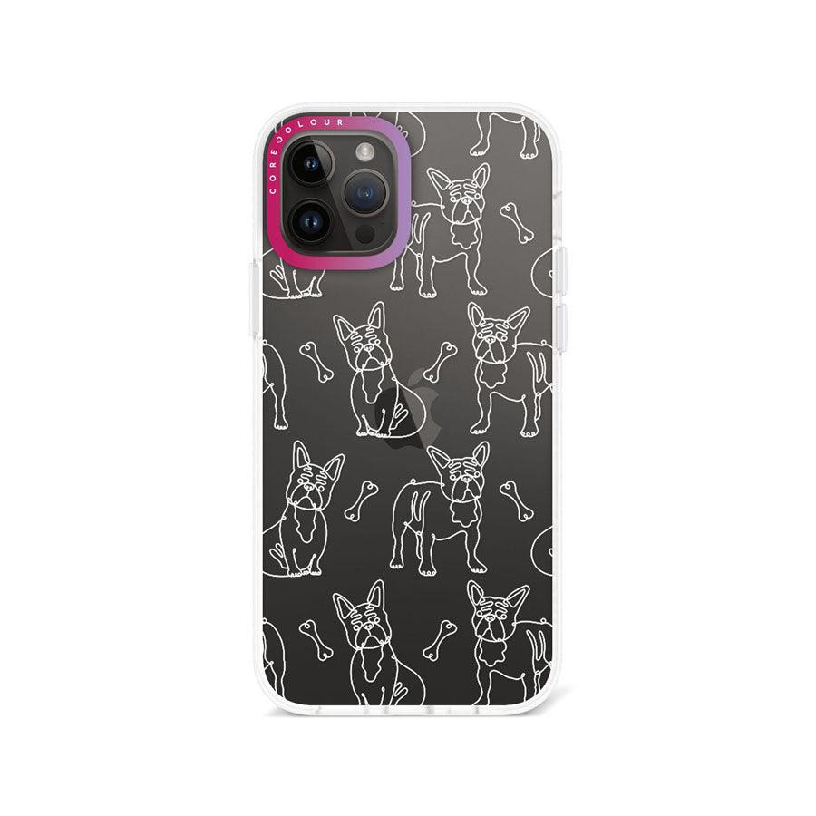 iPhone 12 Pro French Bulldog Minimal Line Phone Case - CORECOLOUR AU