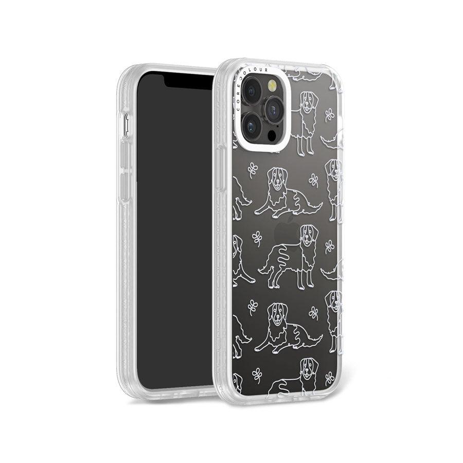 iPhone 12 Pro Golden Retriever Minimal Line Phone Case - CORECOLOUR AU