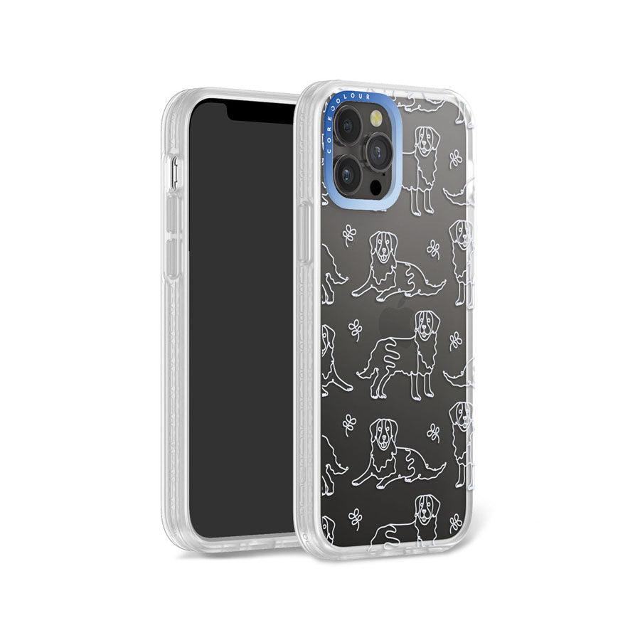 iPhone 12 Pro Golden Retriever Minimal Line Phone Case - CORECOLOUR AU