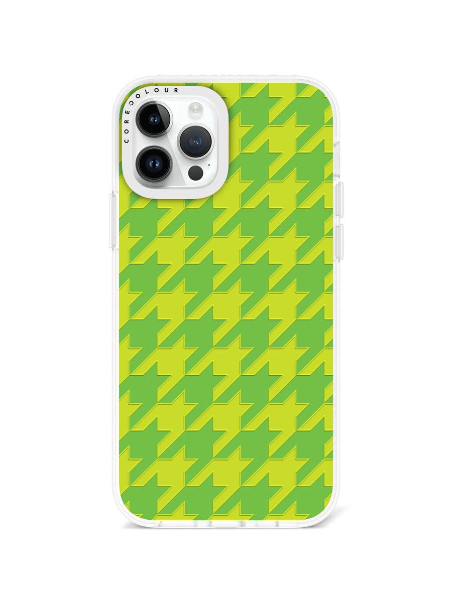 iPhone 12 Pro Green Houndstooth Phone Case - CORECOLOUR AU