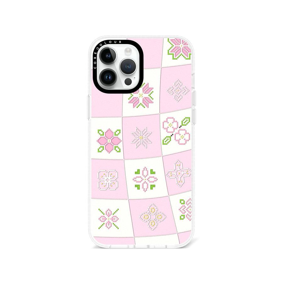 iPhone 12 Pro Max Cherry Blossom Checker Phone Case - CORECOLOUR AU