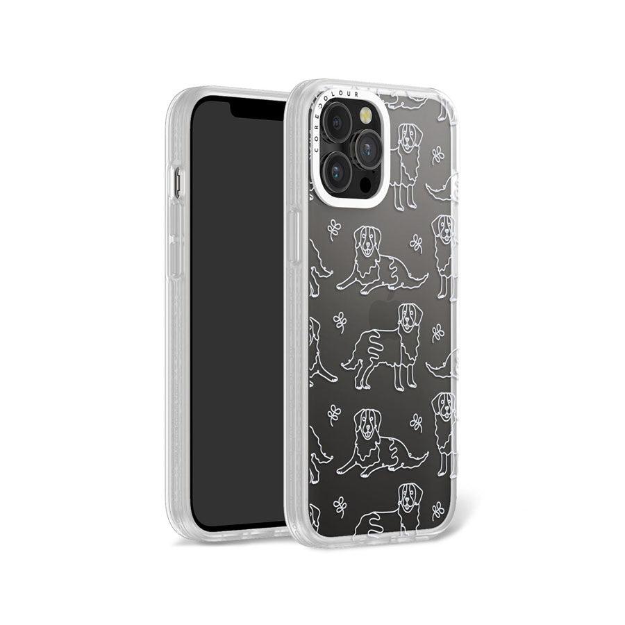 iPhone 12 Pro Max Golden Retriever Minimal Line Phone Case - CORECOLOUR AU