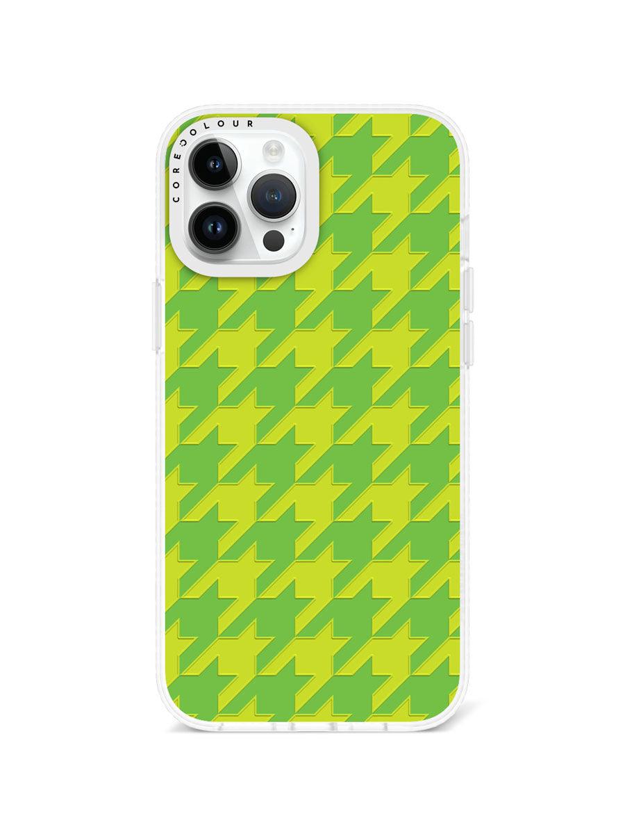 iPhone 12 Pro Max Green Houndstooth Phone Case - CORECOLOUR AU