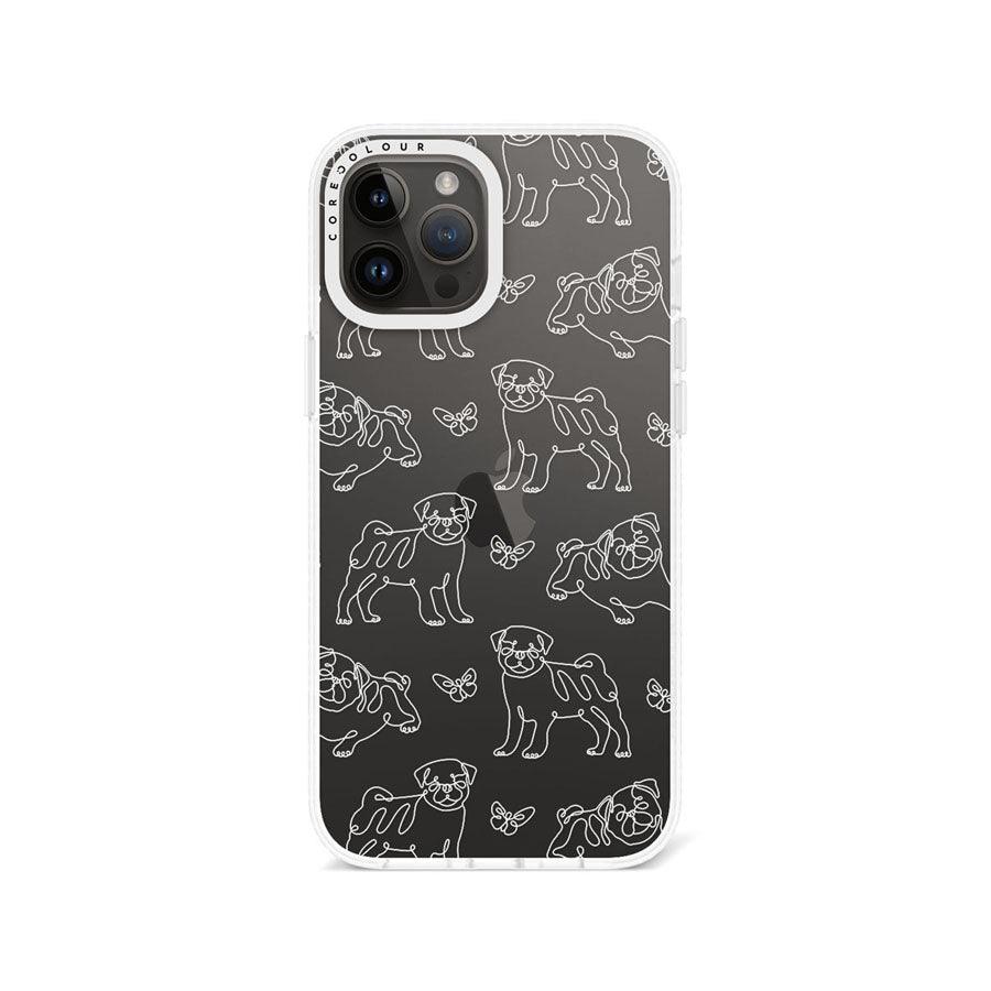 iPhone 12 Pro Max Pug Minimal Line Phone Case - CORECOLOUR AU