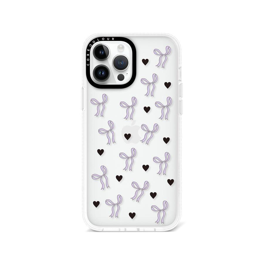 iPhone 12 Pro Max Purple Ribbon Heart Phone Case - CORECOLOUR AU