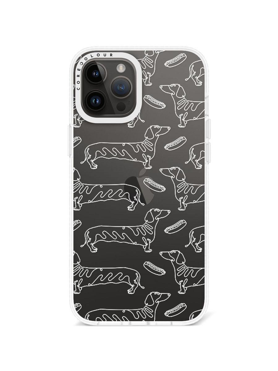 iPhone 12 Pro Max Sausage Dog Minimal Line Phone Case - CORECOLOUR AU