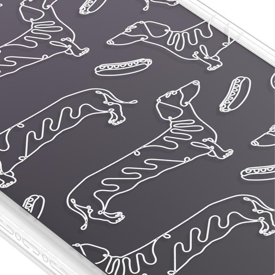 iPhone 12 Pro Max Sausage Dog Minimal Line Phone Case - CORECOLOUR AU