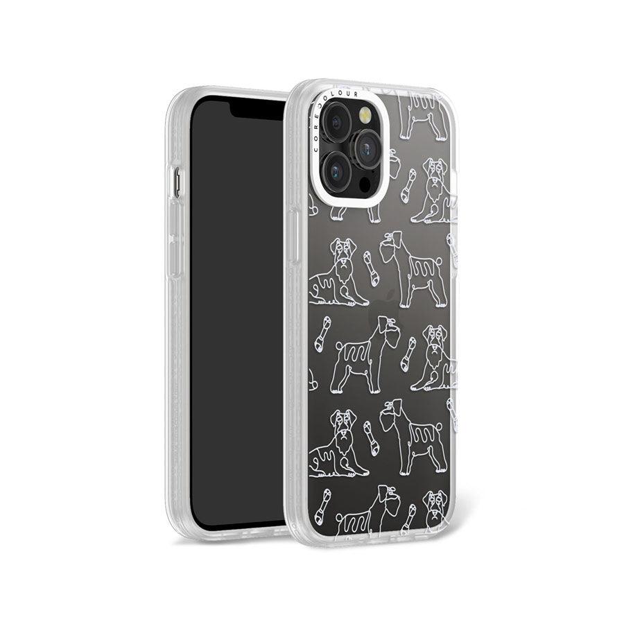 iPhone 12 Pro Max Schnauzer Minimal Line Phone Case - CORECOLOUR AU