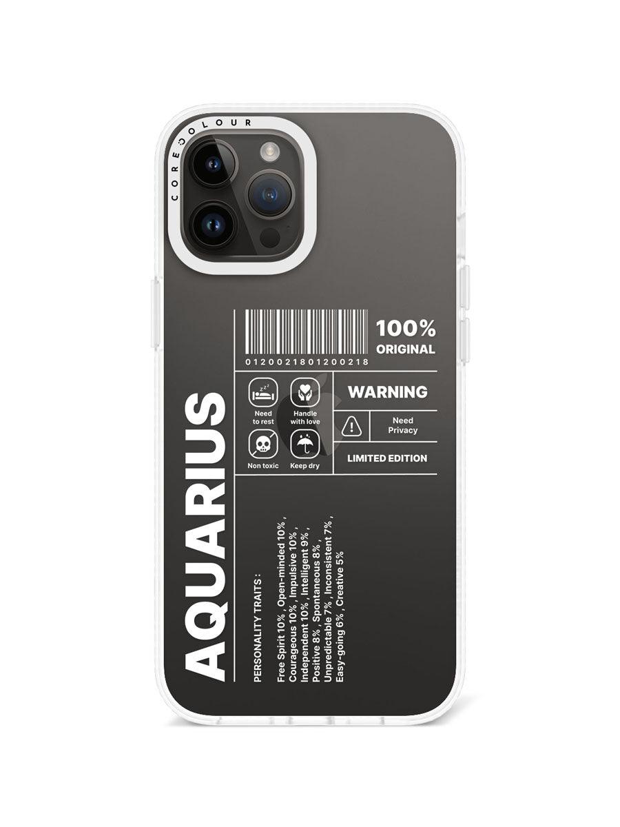 iPhone 12 Pro Max Warning Aquarius Phone Case - CORECOLOUR AU