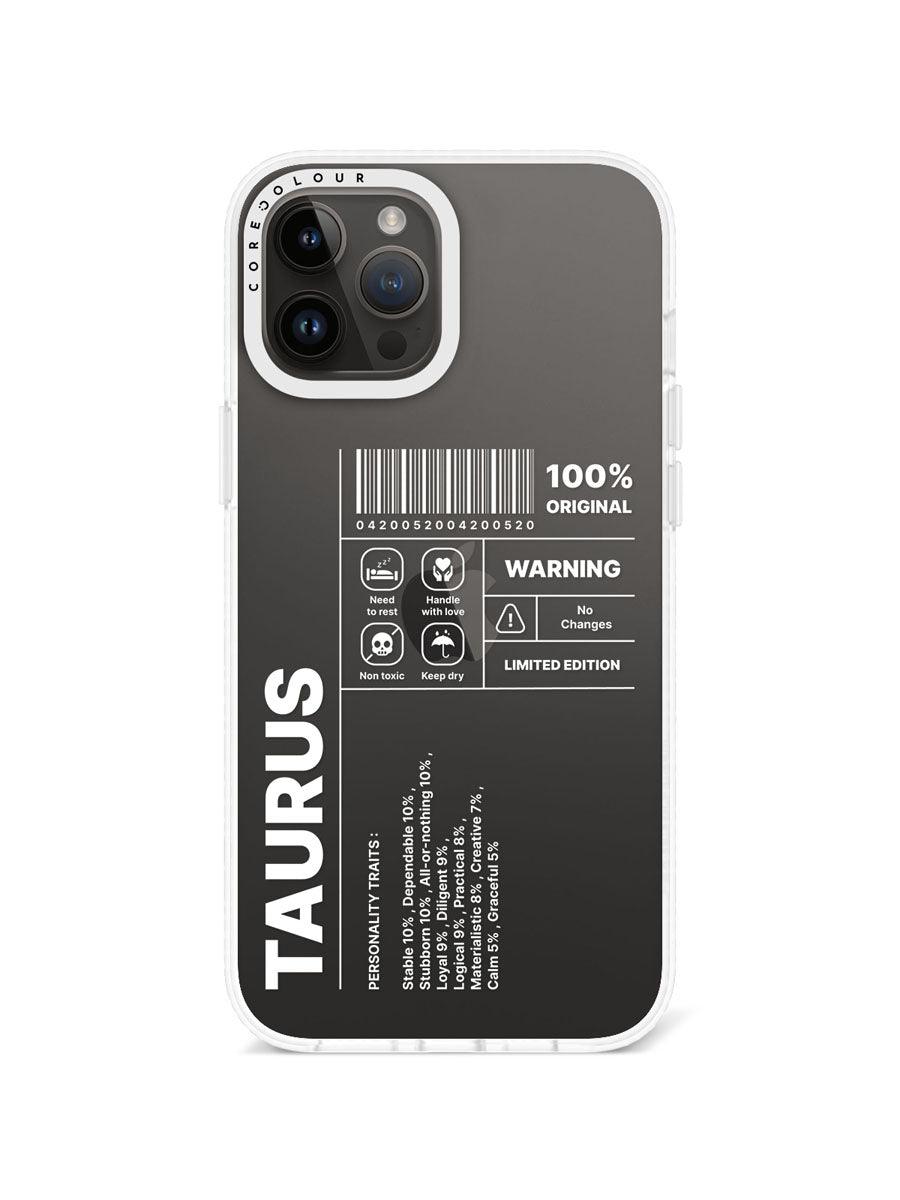 iPhone 12 Pro Max Warning Taurus Phone Case - CORECOLOUR AU