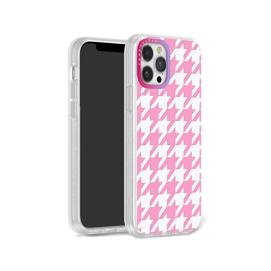 iPhone 12 Pro Pink Houndstooth Phone Case - CORECOLOUR AU