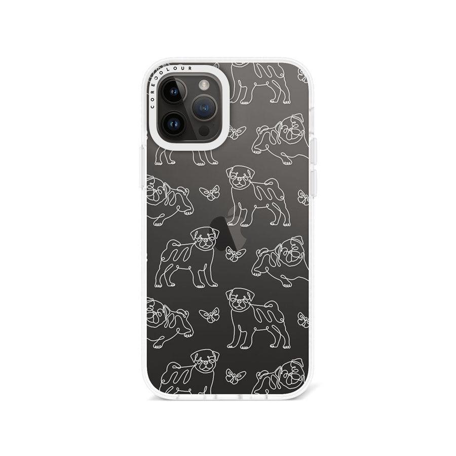 iPhone 12 Pro Pug Minimal Line Phone Case - CORECOLOUR AU