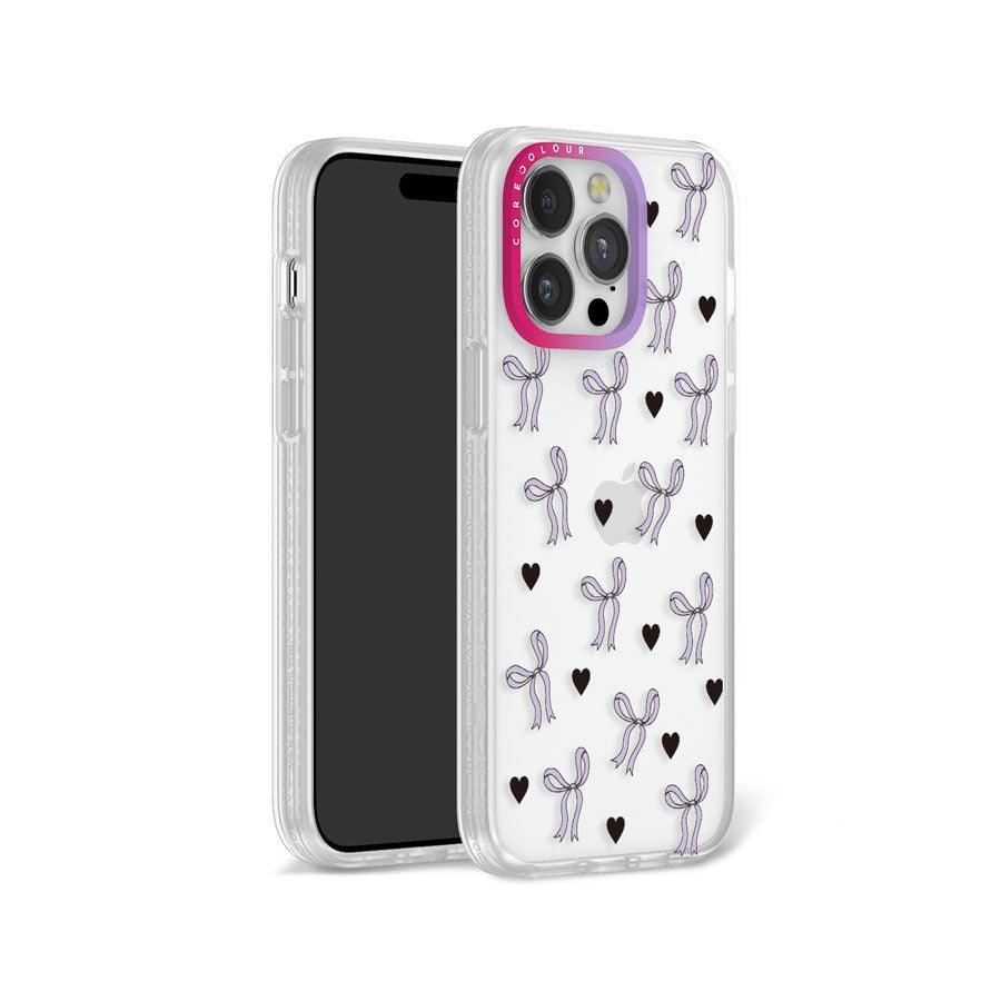 iPhone 12 Pro Purple Ribbon Heart Phone Case - CORECOLOUR AU