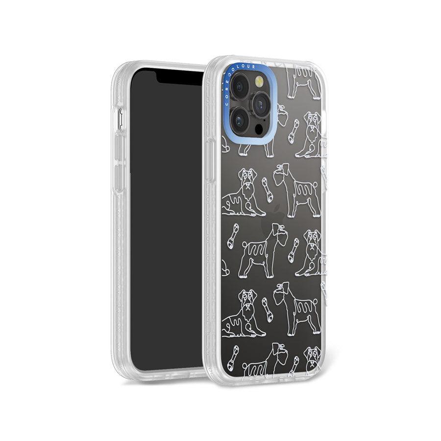 iPhone 12 Pro Schnauzer Minimal Line Phone Case - CORECOLOUR AU
