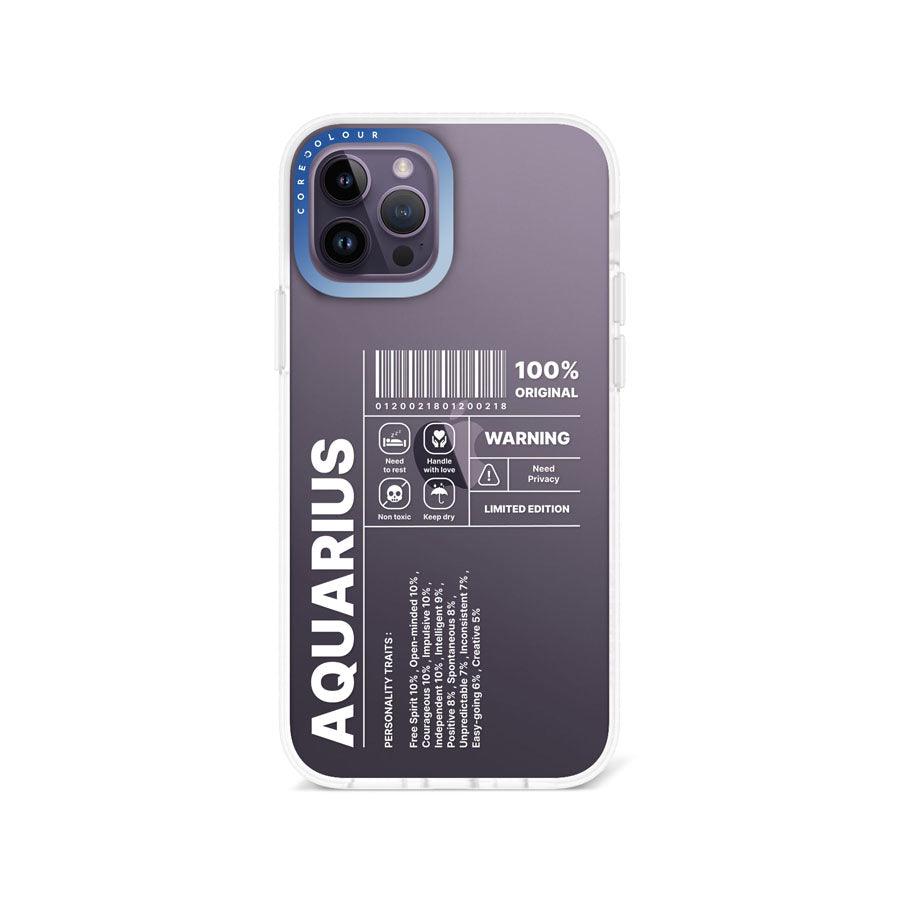 iPhone 12 Pro Warning Aquarius Phone Case - CORECOLOUR AU