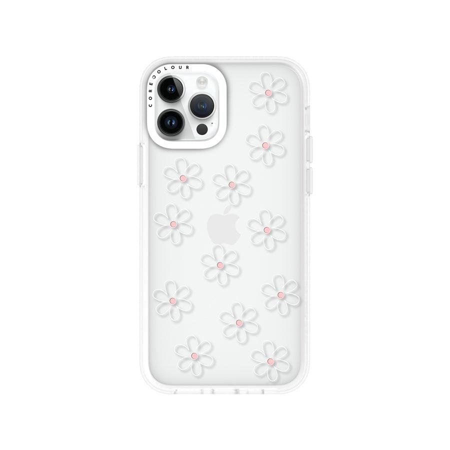 iPhone 12 Pro White Flower Minimal Line Phone Case - CORECOLOUR AU