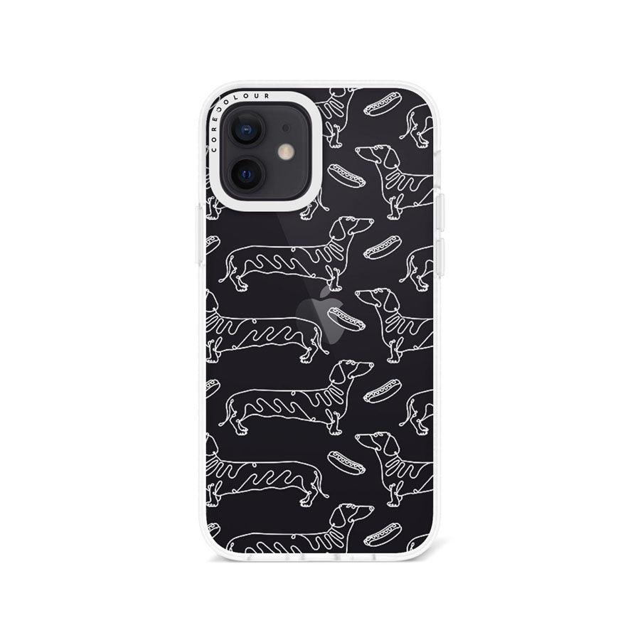 iPhone 12 Sausage Dog Minimal Line Phone Case - CORECOLOUR AU