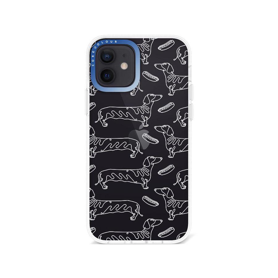 iPhone 12 Sausage Dog Minimal Line Phone Case - CORECOLOUR AU