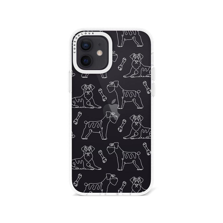 iPhone 12 Schnauzer Minimal Line Phone Case - CORECOLOUR AU