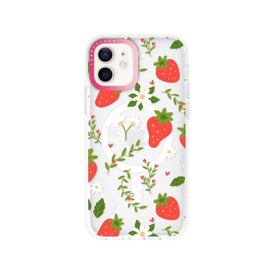 iPhone 12 Strawberry Flower Phone Case MagSafe Compatible - CORECOLOUR AU