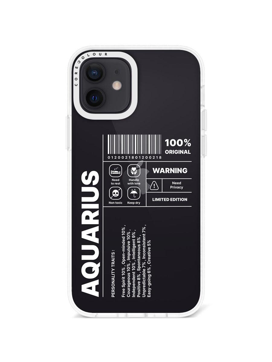 iPhone 12 Warning Aquarius Phone Case - CORECOLOUR AU
