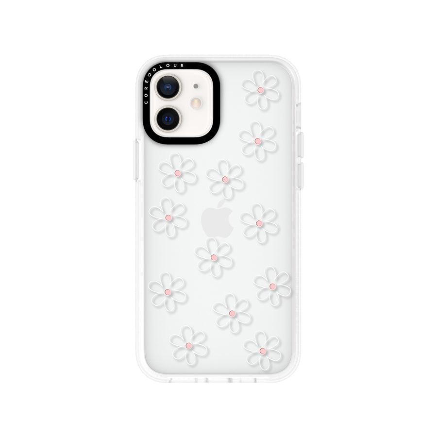 iPhone 12 White Flower Minimal Line Phone Case - CORECOLOUR AU