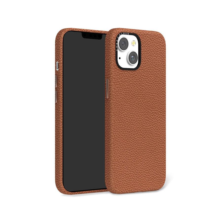 iPhone 13 Brown Genuine Leather Phone Case - CORECOLOUR AU