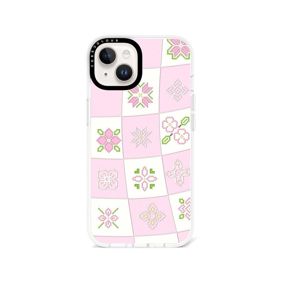 iPhone 13 Cherry Blossom Checker Phone Case MagSafe Compatible - CORECOLOUR AU