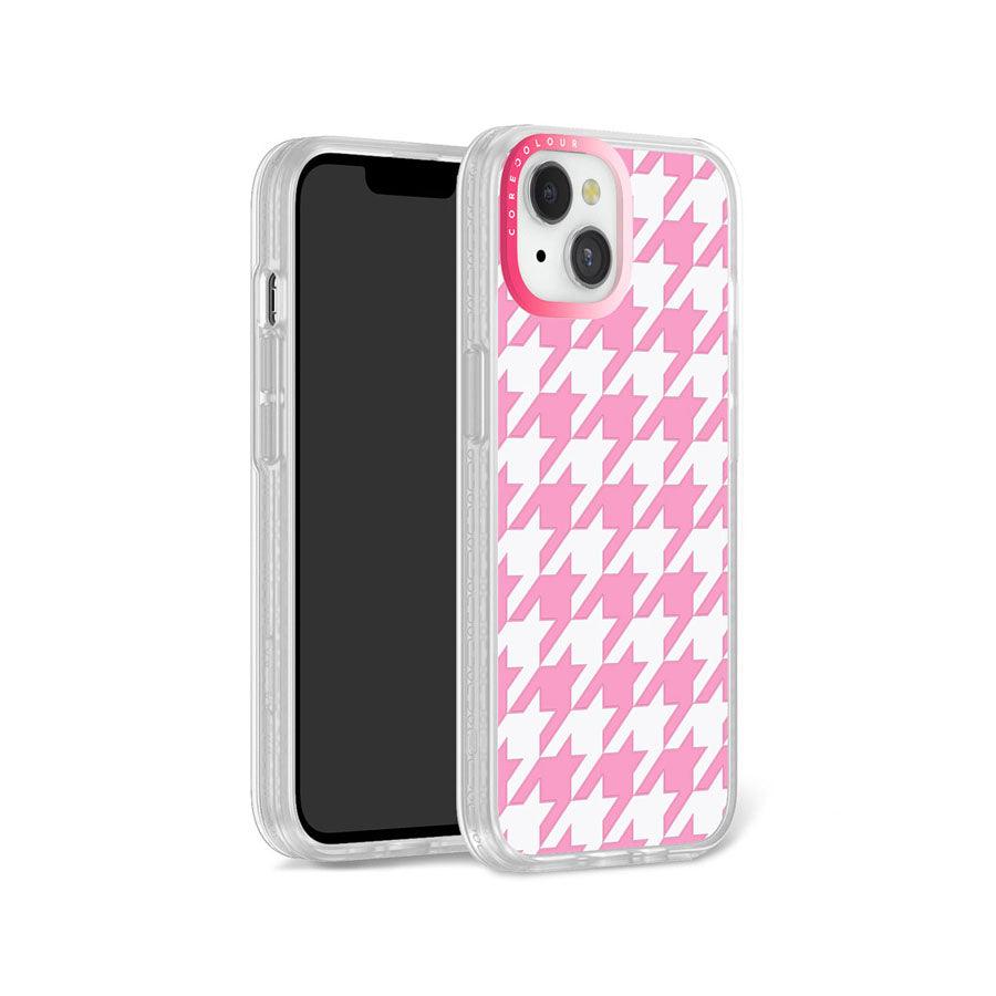 iPhone 13 Pink Houndstooth Phone Case - CORECOLOUR AU