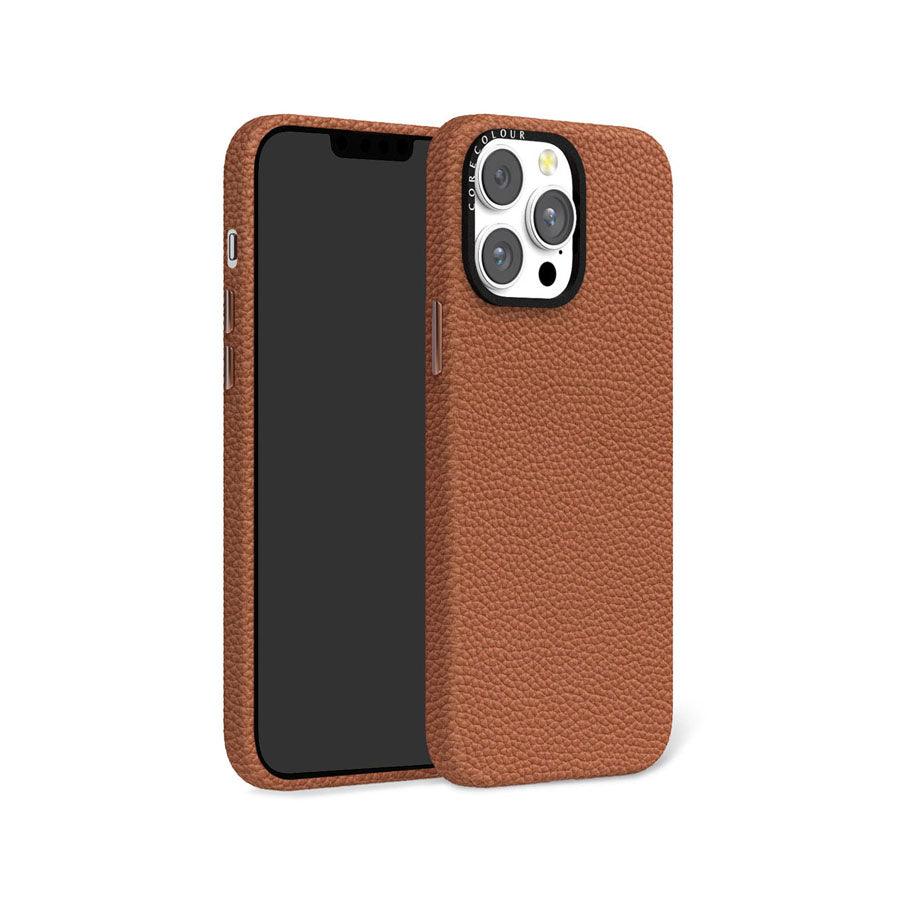iPhone 13 Pro Brown Genuine Leather Phone Case - CORECOLOUR AU