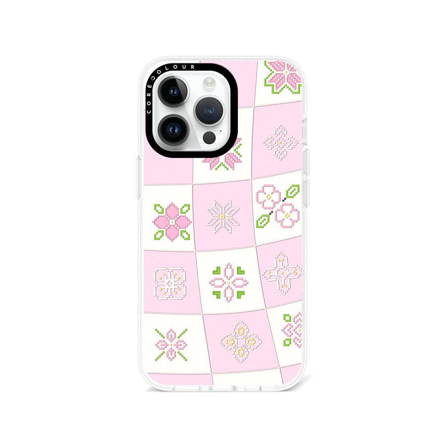iPhone 13 Pro Cherry Blossom Checker Phone Case - CORECOLOUR AU