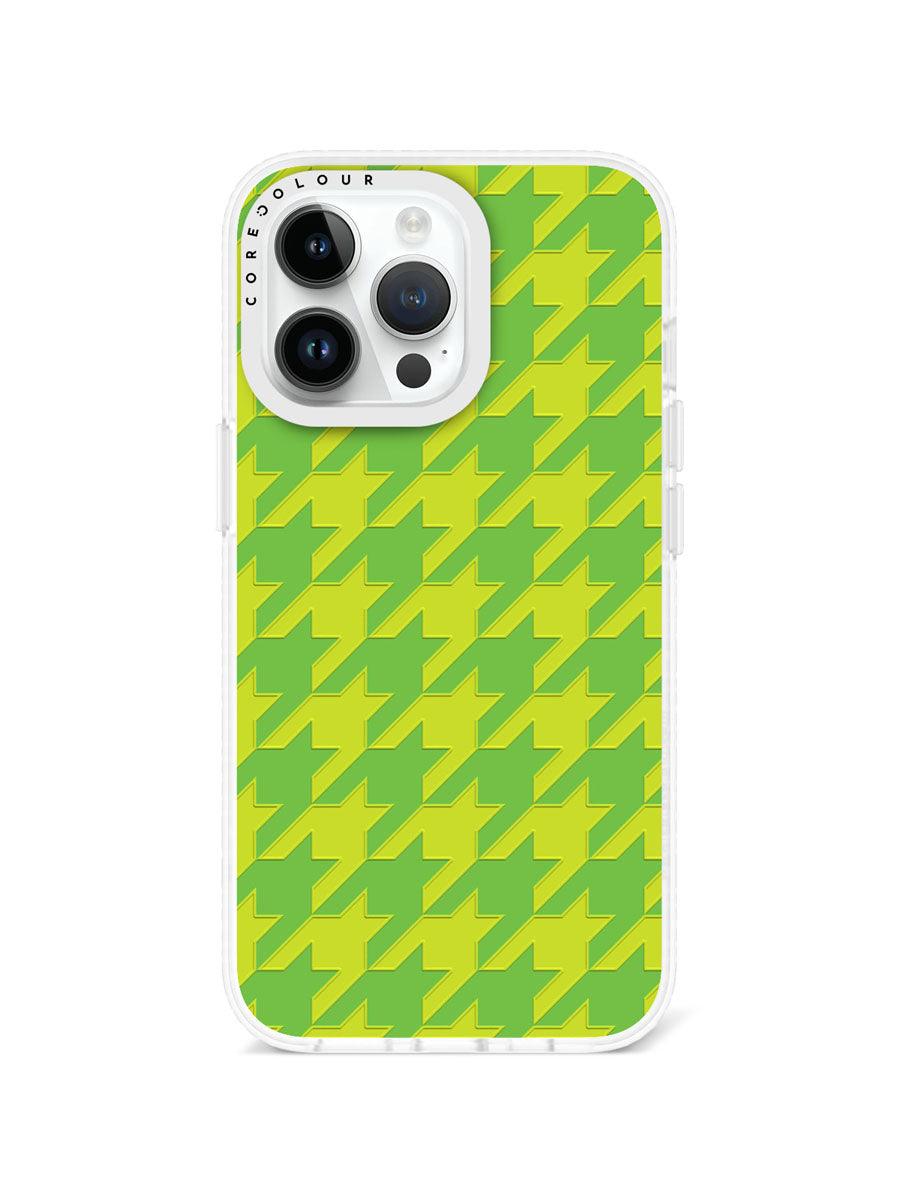 iPhone 13 Pro Green Houndstooth Phone Case - CORECOLOUR AU
