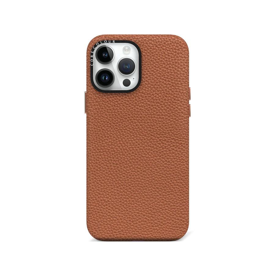 iPhone 13 Pro Max Brown Genuine Leather Phone Case - CORECOLOUR AU