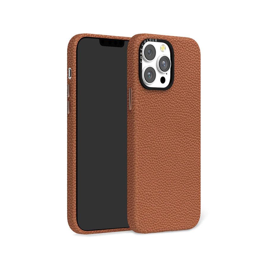 iPhone 13 Pro Max Brown Genuine Leather Phone Case - CORECOLOUR AU