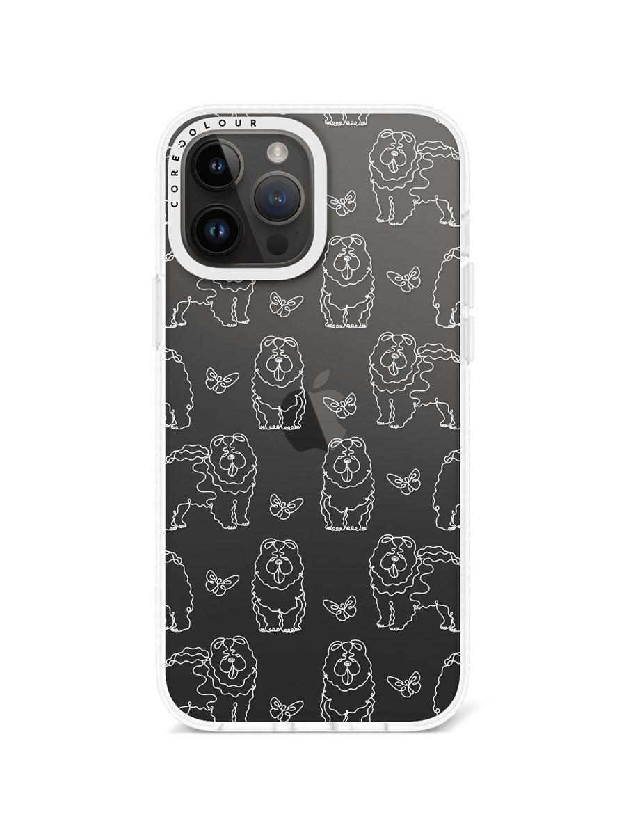 iPhone 13 Pro Max Chow Chow Minimal Line Phone Case - CORECOLOUR AU